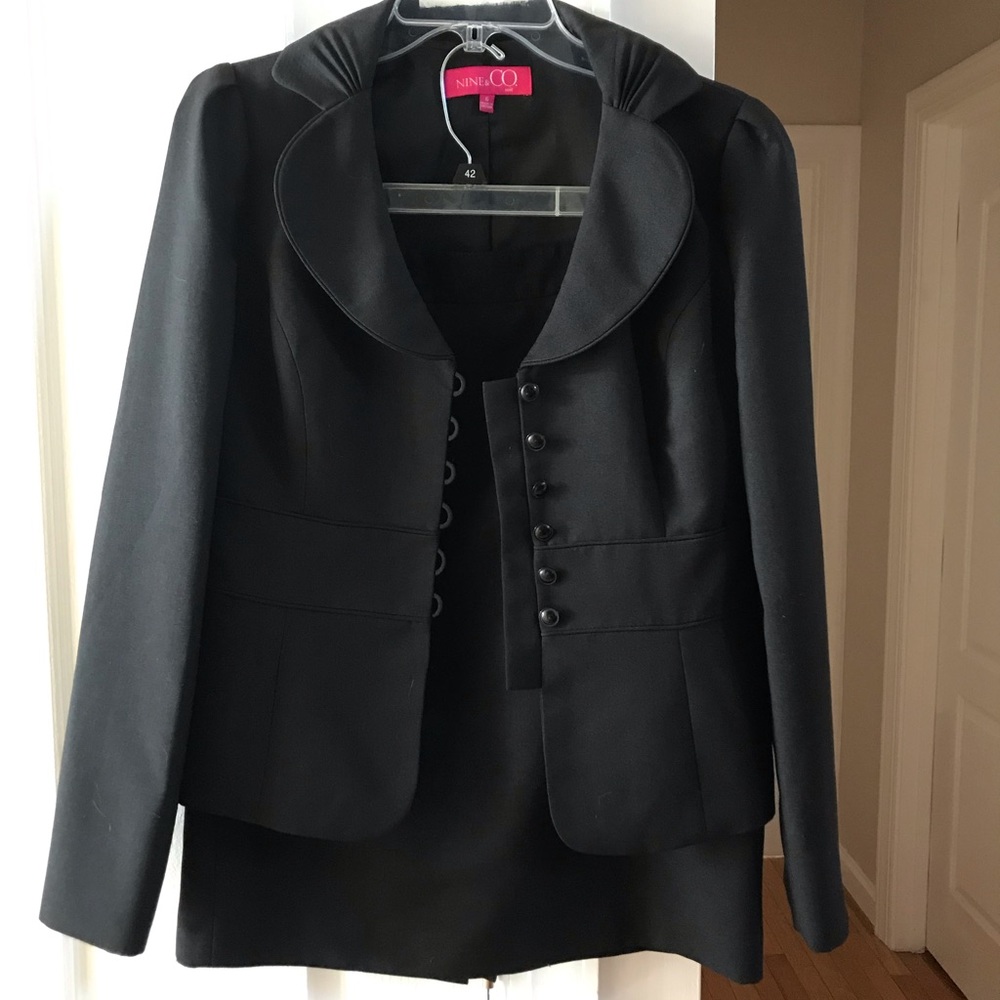 Skirt suit with blazer